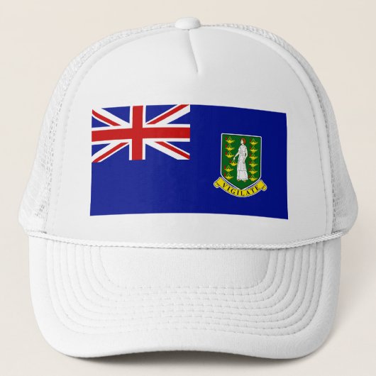 Die British- Virgin Islandsflagge Truckerkappe (Vorderseite)