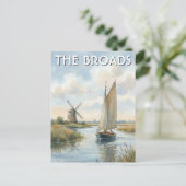 Die Broads England Reise Postkarte (Stehend Vorderseite)