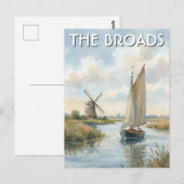 Die Broads England Reise Postkarte (Vorne/Hinten)