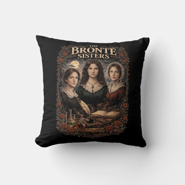 Die Brontë-Schwestern Kissen (Vorderseite)