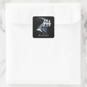 Die Brontë-Schwestern Quadratischer Aufkleber (Tasche)