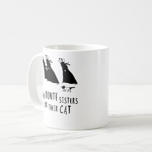 Die Bronte Schwestern und ihre Katze Kaffeetasse (Vorderseite Links)
