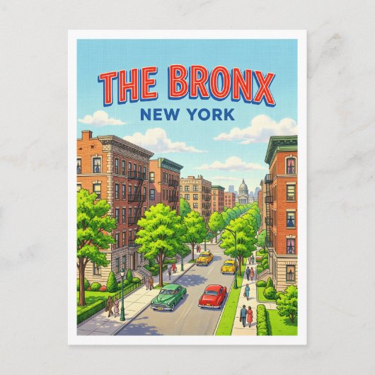Die Bronx New York Postkarte (Vorderseite)
