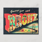 Die Bronx NY Retro-Postkarte Postkarte (Vorderseite)