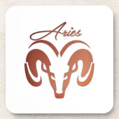 Die Bronze reißt die Strömung der Zodiac Getränkeuntersetzer (Vorderseite)