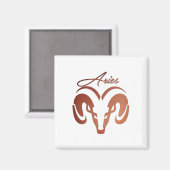 Die Bronze reißt die Strömung der Zodiac Magnet (Vorderseite/Rückseite)