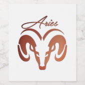 Die Bronze reißt die Strömung der Zodiac Weinetikett (Einzelnes Label)