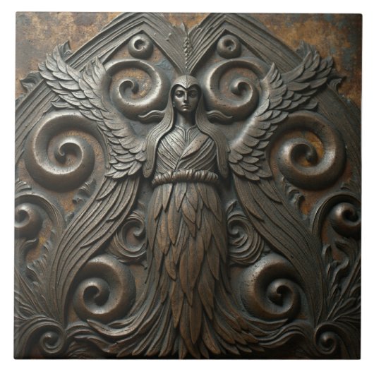 Die Bronzesylphe Fliese (Vorderseite)