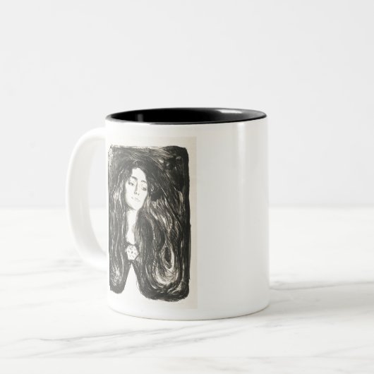 Die Brooch Eva Mudocci Edvard Munch Zweifarbige Tasse (Vorderseite Links)