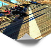 Die Brooklyn Bridge von Manhattan, NYC zu Fuß erre Poster (Ecke)