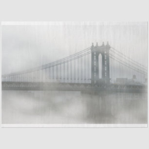 Die Brooklyn-Brücke im Nebel-Dekoupage Seidenpapier