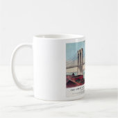 Die Brooklyn-Brücke in New York City ab 1883 Kaffeetasse (Links)