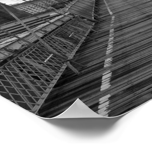 Die Brooklyn-Brücke in New York City Poster (Ecke)