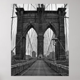 Die Brooklyn-Brücke in New York City Poster