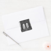 Die Brooklyn-Brücke in New York City Quadratischer Aufkleber (Umschlag)