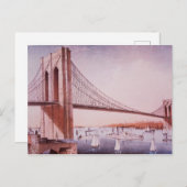 Die Brooklyn-Brücke Postkarte (Vorne/Hinten)
