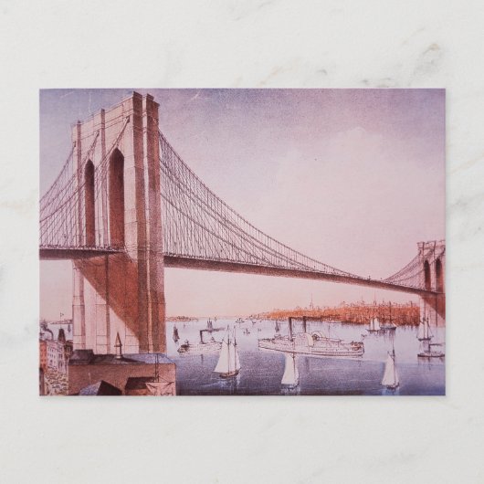 Die Brooklyn-Brücke Postkarte (Vorderseite)