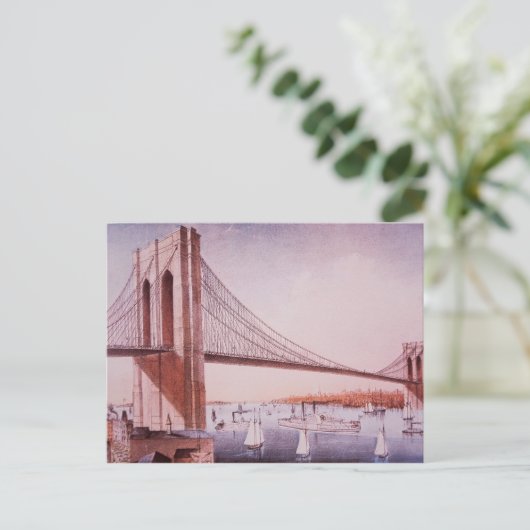 Die Brooklyn-Brücke Postkarte (Stehend Vorderseite)