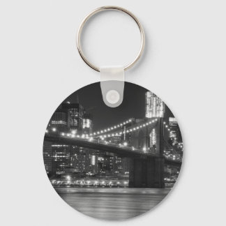 Die Brooklyn-Brücke - Schwarz und Weiß Schlüsselanhänger