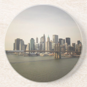 Die Brooklyn-Brücke und die New- York CitySkyline Getränkeuntersetzer