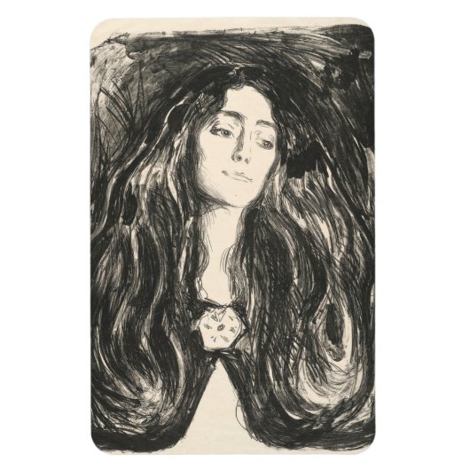 Die Brosche von Edvard Munch Magnet (Vertikal)