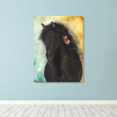 DIE BROWEN FRIESIAN ~ Wrapped Canvas Leinwanddruck (Insitu (Holzboden))