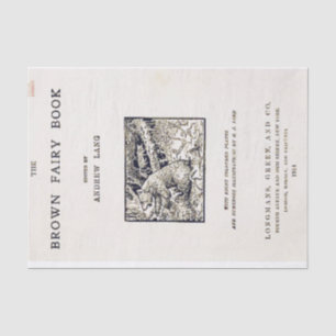Die Brown Fairy Book Vintag Seidenpapier