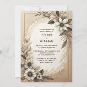 Die Brown Fall Wood Paperie Gerecycelt Papier Hoch Einladung (Vorderseite)