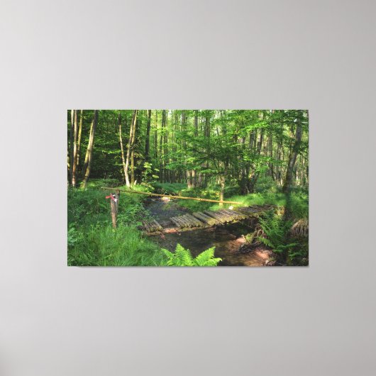 Die Brücke am Bach Leinwanddruck (Vorderseite)