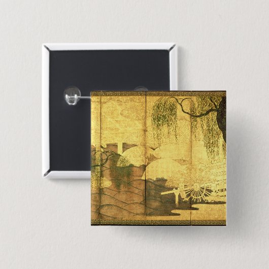 Die Brücke auf Liji Fluss Button (Vorne & Hinten)