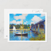 Die Brücke bei Argenteuil Claude Monet Postkarte (Vorne/Hinten)