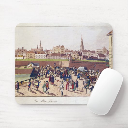 Die Brücke bei Leopoldstadt, Wien, 1780 Mousepad (Mit Mouse)
