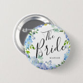 Die Brücke | Carolina Bloom Individuelle Name Wedd Button (Vorne & Hinten)