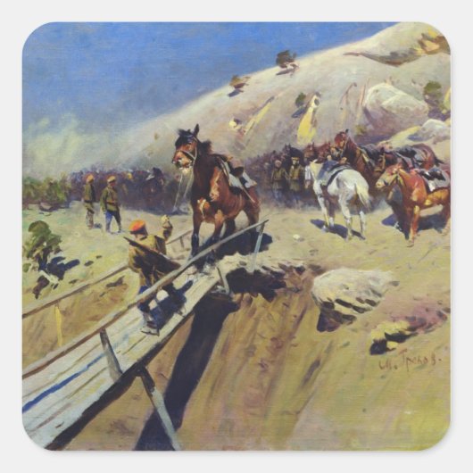 Die Brücke des Teufels, 1931 Quadratischer Aufkleber (Vorderseite)