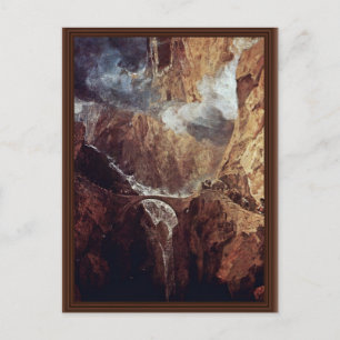 Die Brücke des Teufels St. Gotthard von Turner Jos Postkarte