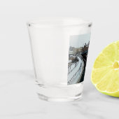 Die Brücke im Schnee Schnapsglas (Links)