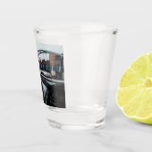 Die Brücke im Schnee Schnapsglas (Rechts)
