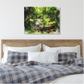 Die Brücke im Wald Leinwanddruck (Insitu (Schlafzimmer))