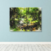 Die Brücke im Wald Leinwanddruck (Insitu (Holzboden))