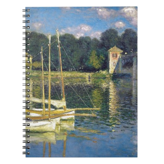 Die Brücke in Argenteuil durch Claude Monet Notizblock (Vorderseite)