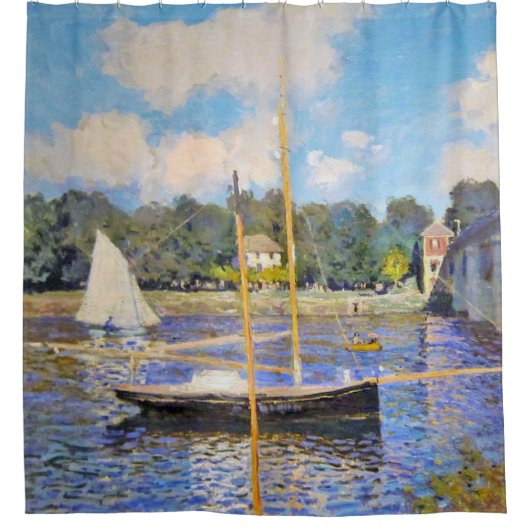 Die Brücke in Argenteuil, Monet Duschvorhang (Vorderseite)