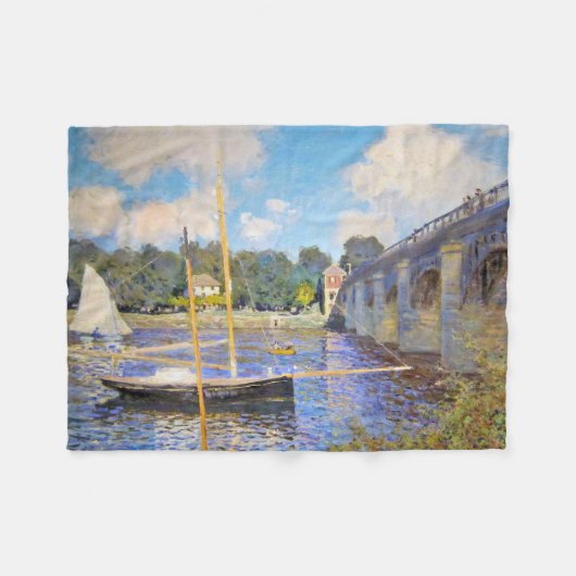 Die Brücke in Argenteuil, Monet Fleecedecke (Vorderseite (Horizontal))