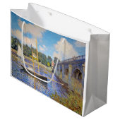 Die Brücke in Argenteuil, Monet Große Geschenktüte (Vorderseite Schrägansicht)