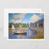 Die Brücke in Argenteuil, Monet Postkarte (Vorne/Hinten)