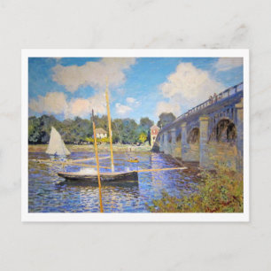 Die Brücke in Argenteuil, Monet Postkarte