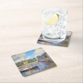 Die Brücke in Argenteuil, Monet Rechteckiger Pappuntersetzer (Vor Ort)