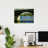 Die Brücke in Argenteuil und die Seine Poster (Heimbüro)