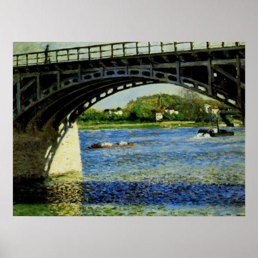 Die Brücke in Argenteuil und die Seine Poster (Vorne)