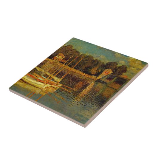 Die Brücke in Argenteuil von Claude Monet Fliese (Seite)