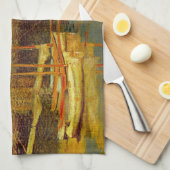 Die Brücke in Argenteuil von Claude Monet Geschirrtuch (Viertel Falte)